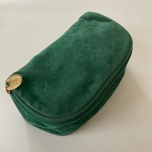 CD green velvet cosmetic pouch